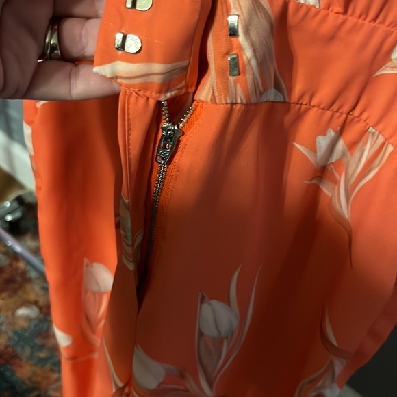 Fame and partners jumpsuit size 4. Tangerine - Picture 6 of 8